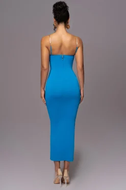 JLUXLABEL Aqua La Lune Drape Midi Dress