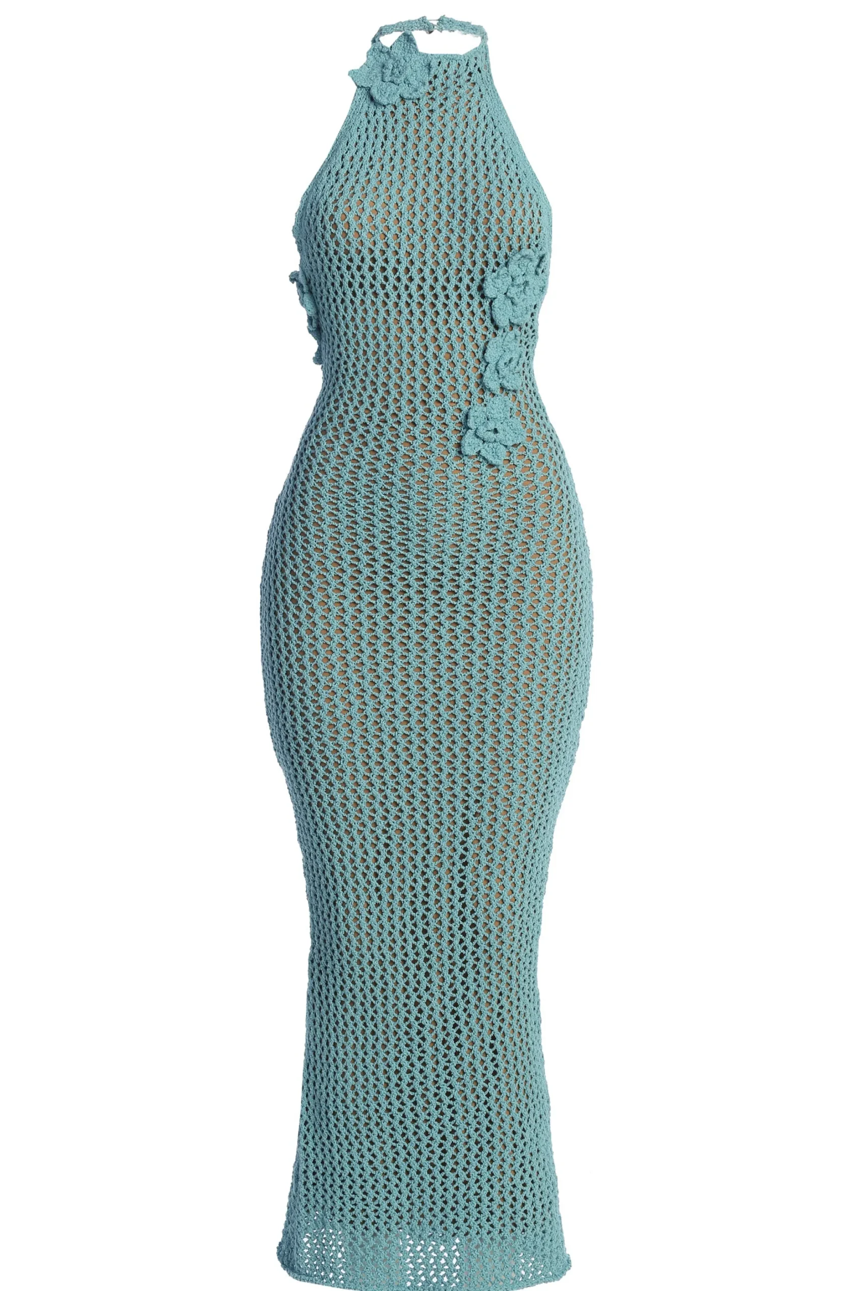 JLUXLABEL Aqua Paradise Crochet Maxi Dress