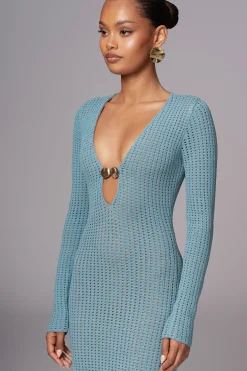 JLUXLABEL Aqua Sol Sweater Knit Dress