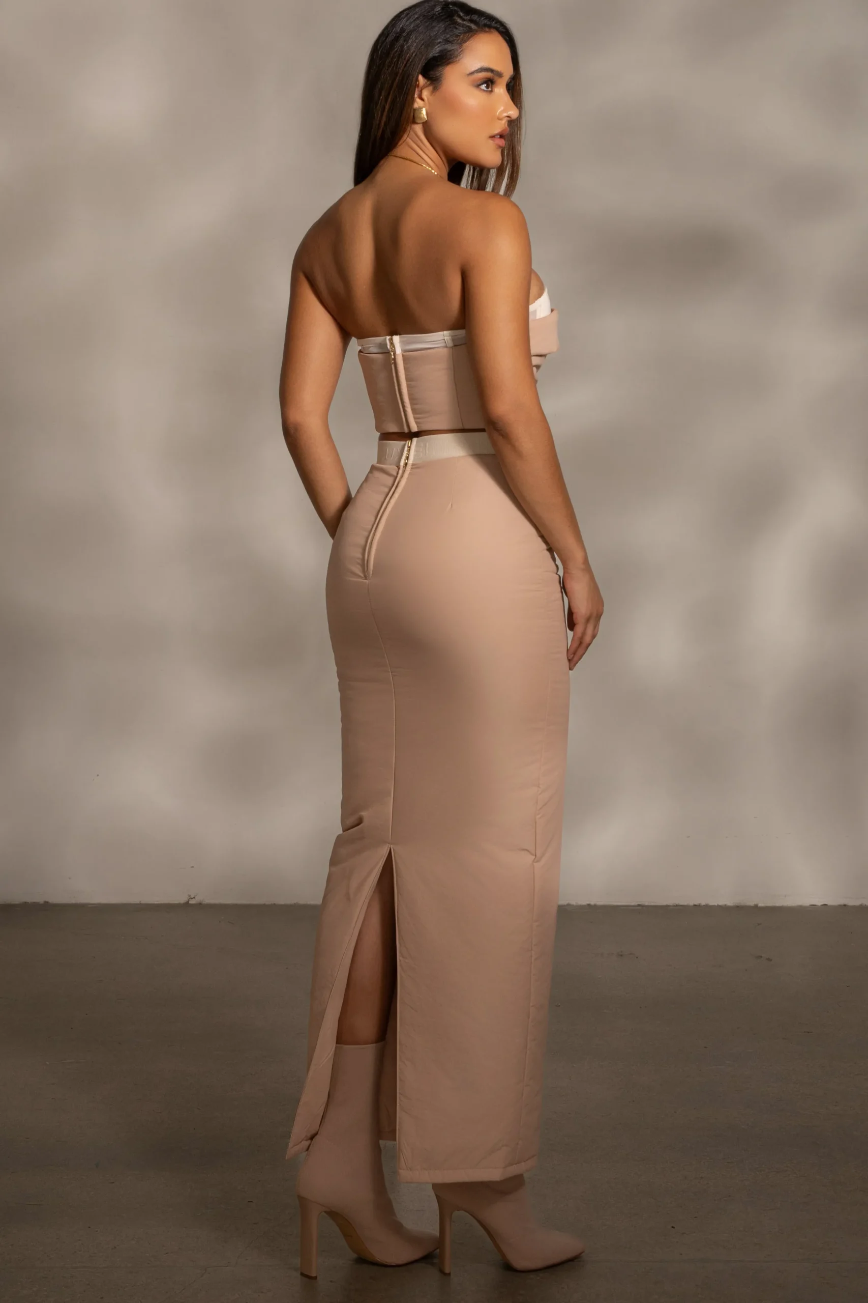 JLUXLABEL Beige Addyson Skirt Set