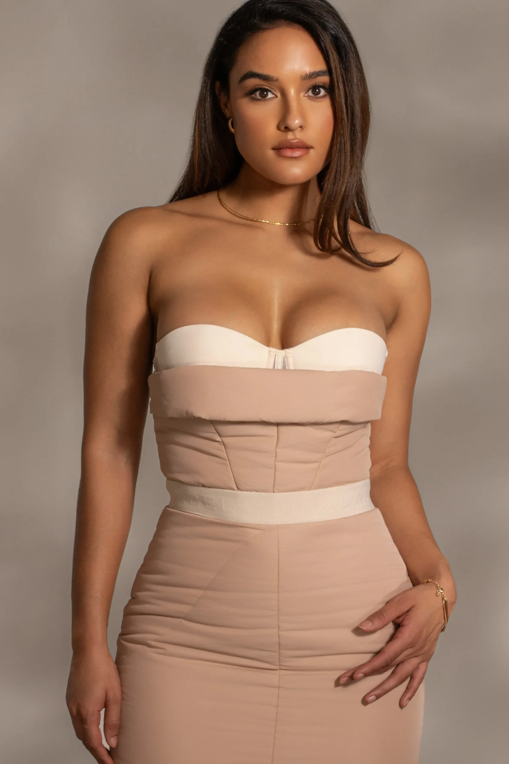 JLUXLABEL Beige Addyson Skirt Set