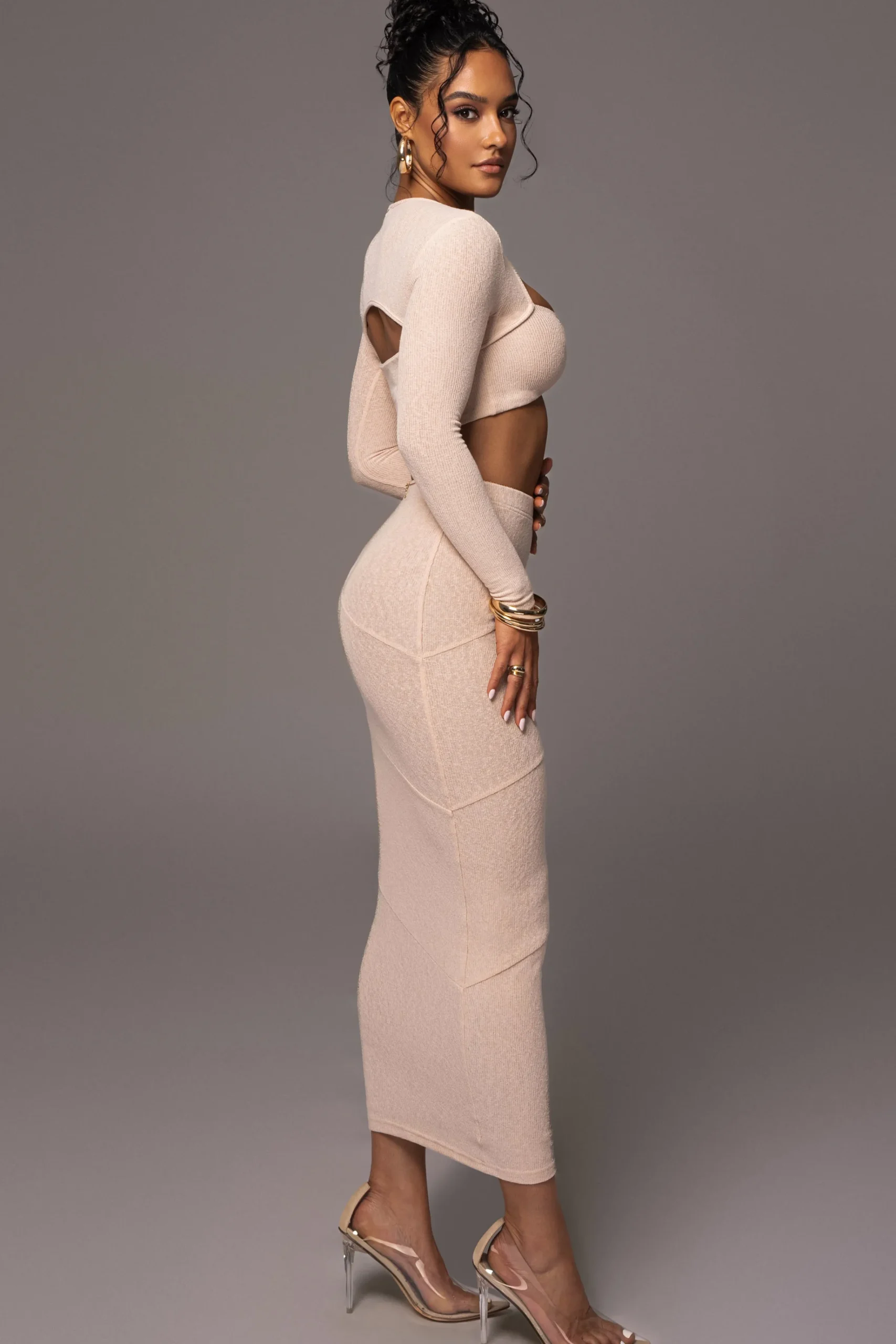 JLUXLABEL Beige All About You Skirt Set