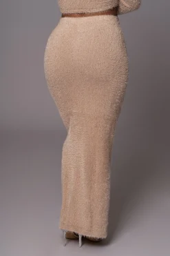 JLUXLABEL Beige Annette Sweater Knit Skirt Set