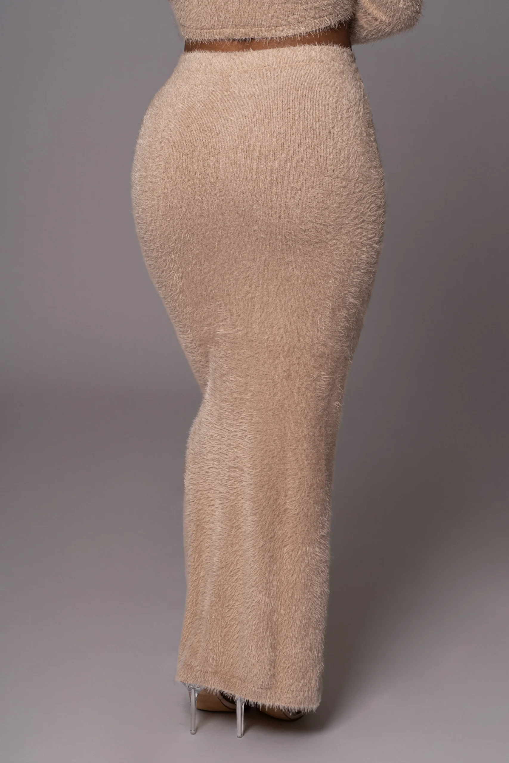JLUXLABEL Beige Annette Sweater Knit Skirt Set