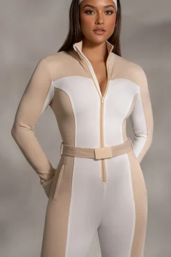 JLUXLABEL Beige Arctic Rush Ski Suit