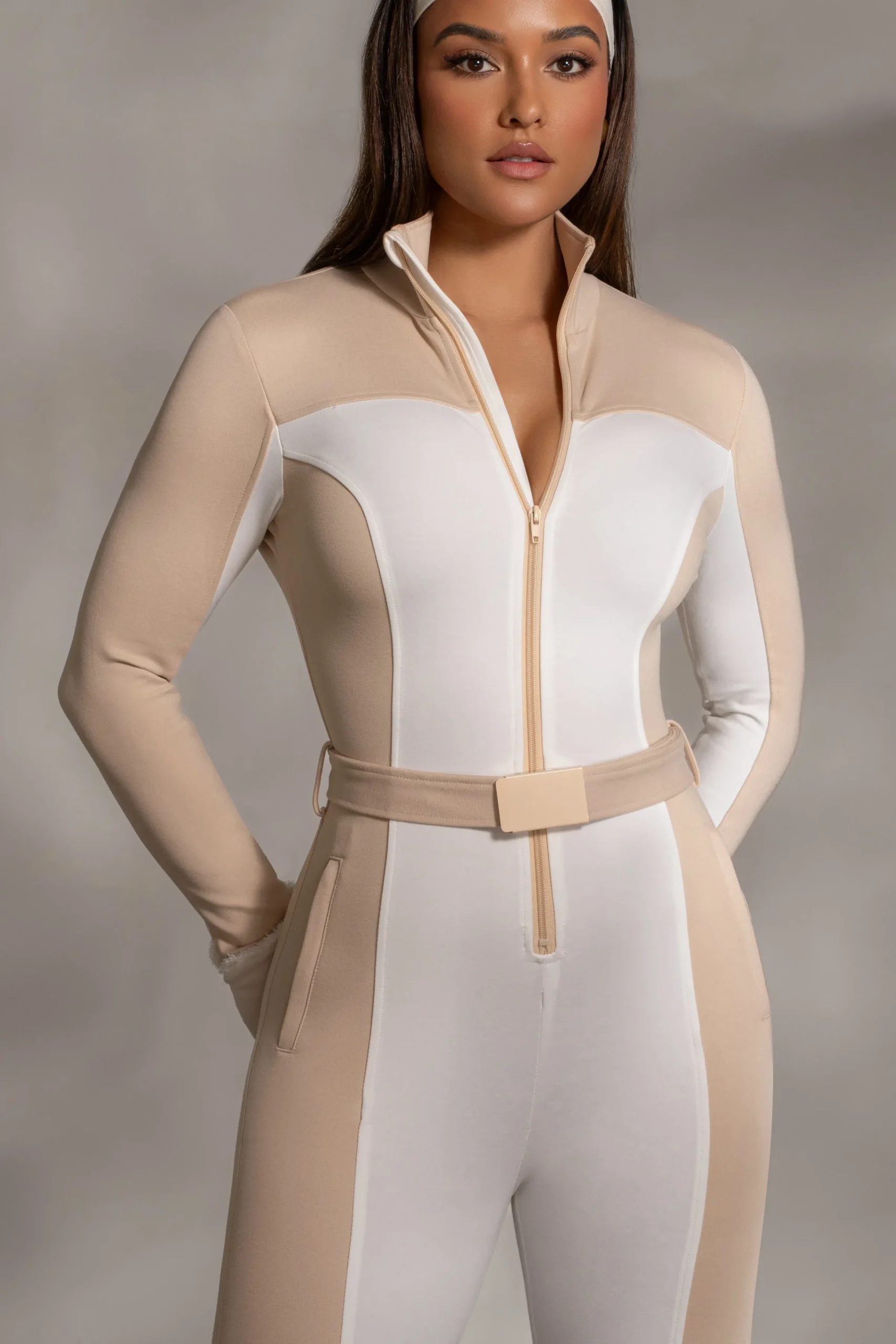 JLUXLABEL Beige Arctic Rush Ski Suit