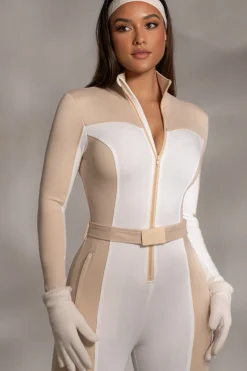 JLUXLABEL Beige Arctic Rush Ski Suit