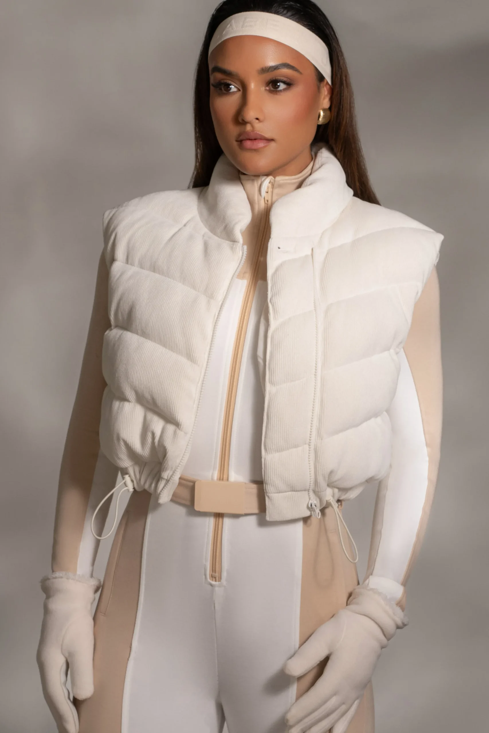 JLUXLABEL Beige Arctic Rush Ski Suit