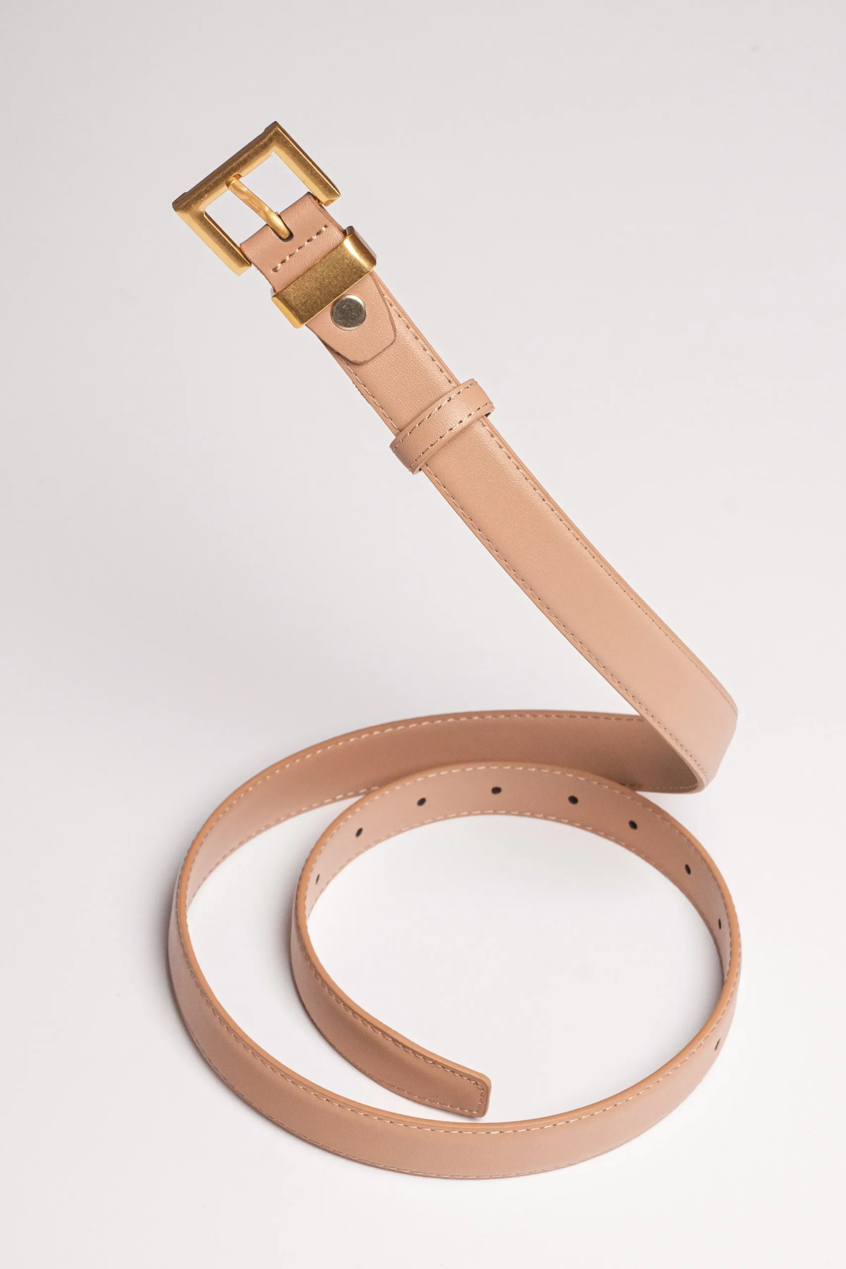 JLUXLABEL Beige Bonnie Buckle Belt