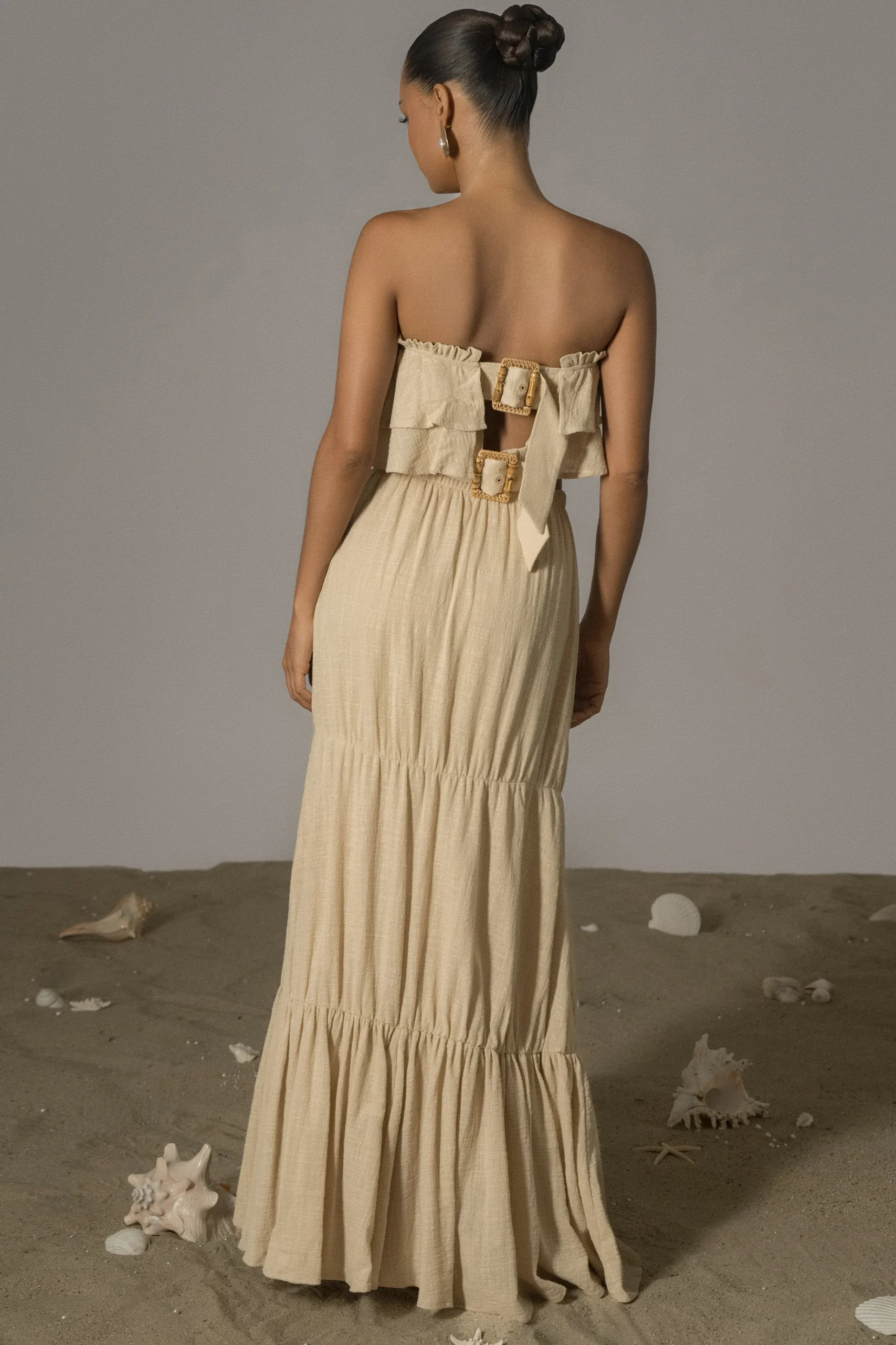 JLUXLABEL Beige By The Sea Skirt Set