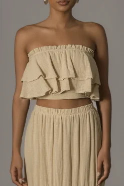 JLUXLABEL Beige By The Sea Skirt Set