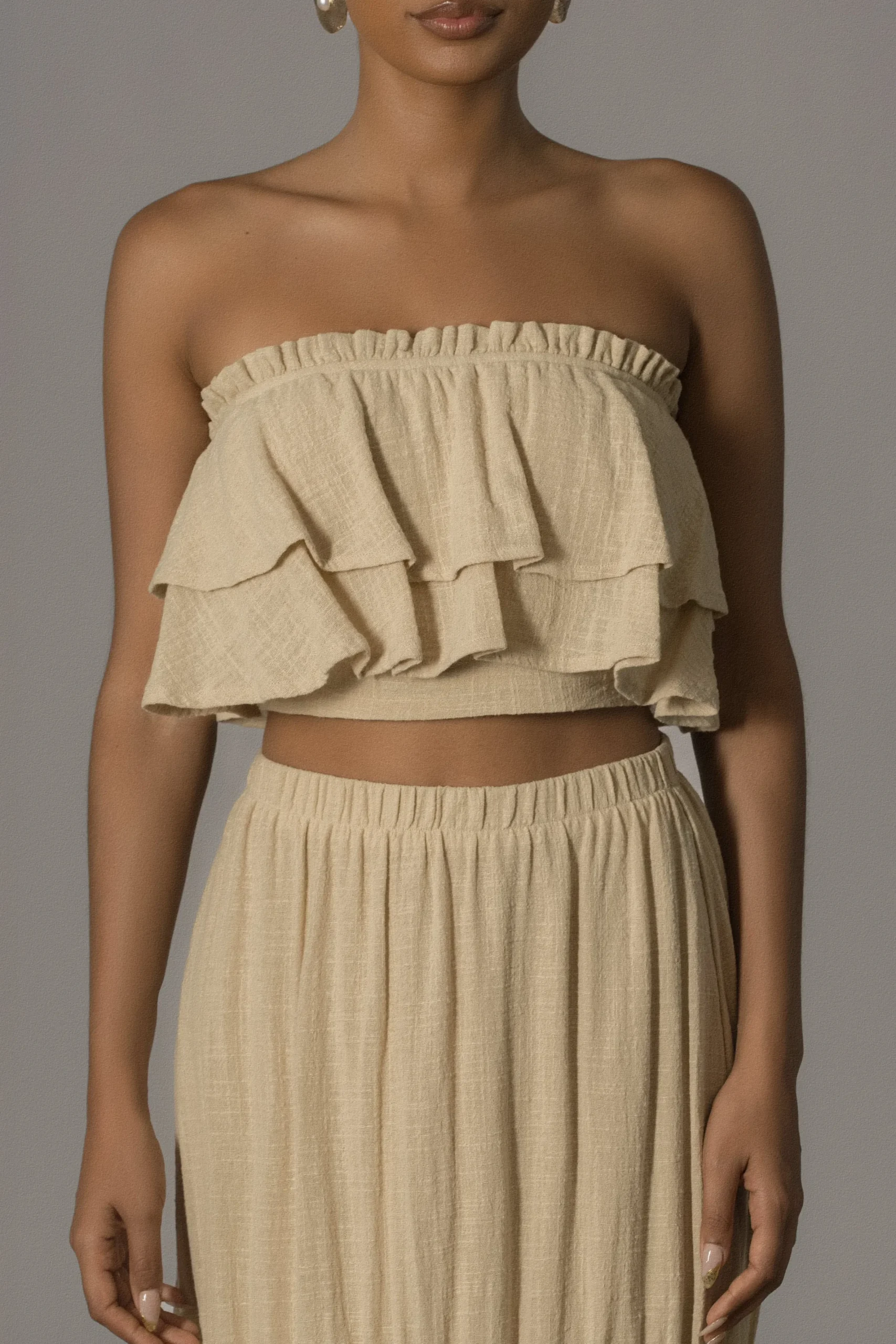 JLUXLABEL Beige By The Sea Skirt Set