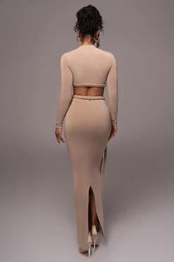 JLUXLABEL Beige City Love Two-Piece Skirt Set