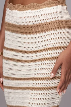 JLUXLABEL Beige Corazon Ruffle Skirt Set