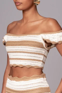 JLUXLABEL Beige Corazon Ruffle Skirt Set