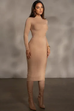 JLUXLABEL Beige Dakotah Midi Dress