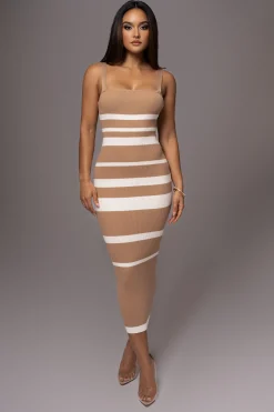 JLUXLABEL Beige Dannia Maxi Dress