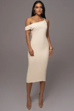 JLUXLABEL Beige Escape Linen Dress