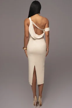 JLUXLABEL Beige Escape Linen Dress
