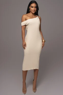 JLUXLABEL Beige Escape Linen Dress