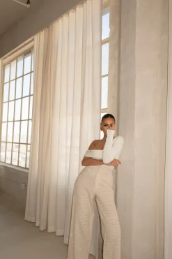 JLUXLABEL Beige Francine Pants