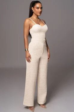 JLUXLABEL Beige Francine Pants