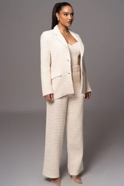 JLUXLABEL Beige Francine Pants