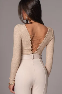 JLUXLABEL Beige Golden Buckled Pants