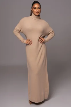 JLUXLABEL Beige Hartley Knit Maxi Dress