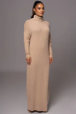JLUXLABEL Beige Hartley Knit Maxi Dress
