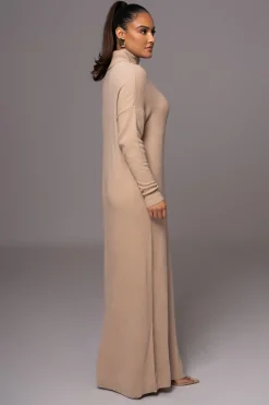 JLUXLABEL Beige Hartley Knit Maxi Dress