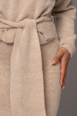 JLUXLABEL Beige Ivy Sweater Knit Pant Set