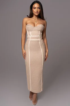 JLUXLABEL Beige Jozie Bustier Top