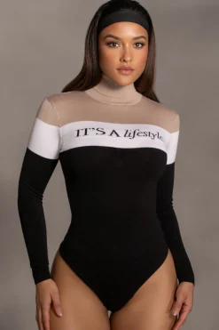 JLUXLABEL Beige Lifestyle Knit Bodysuit