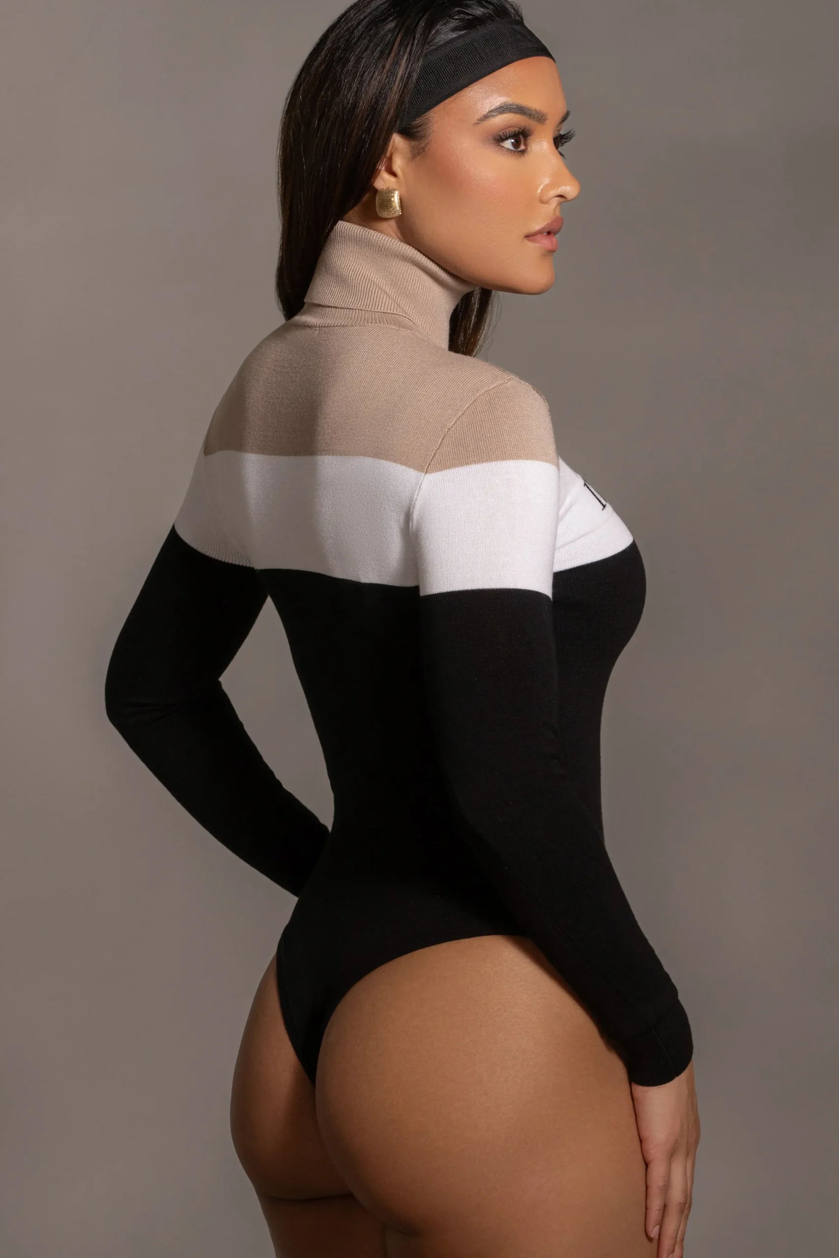 JLUXLABEL Beige Lifestyle Knit Bodysuit