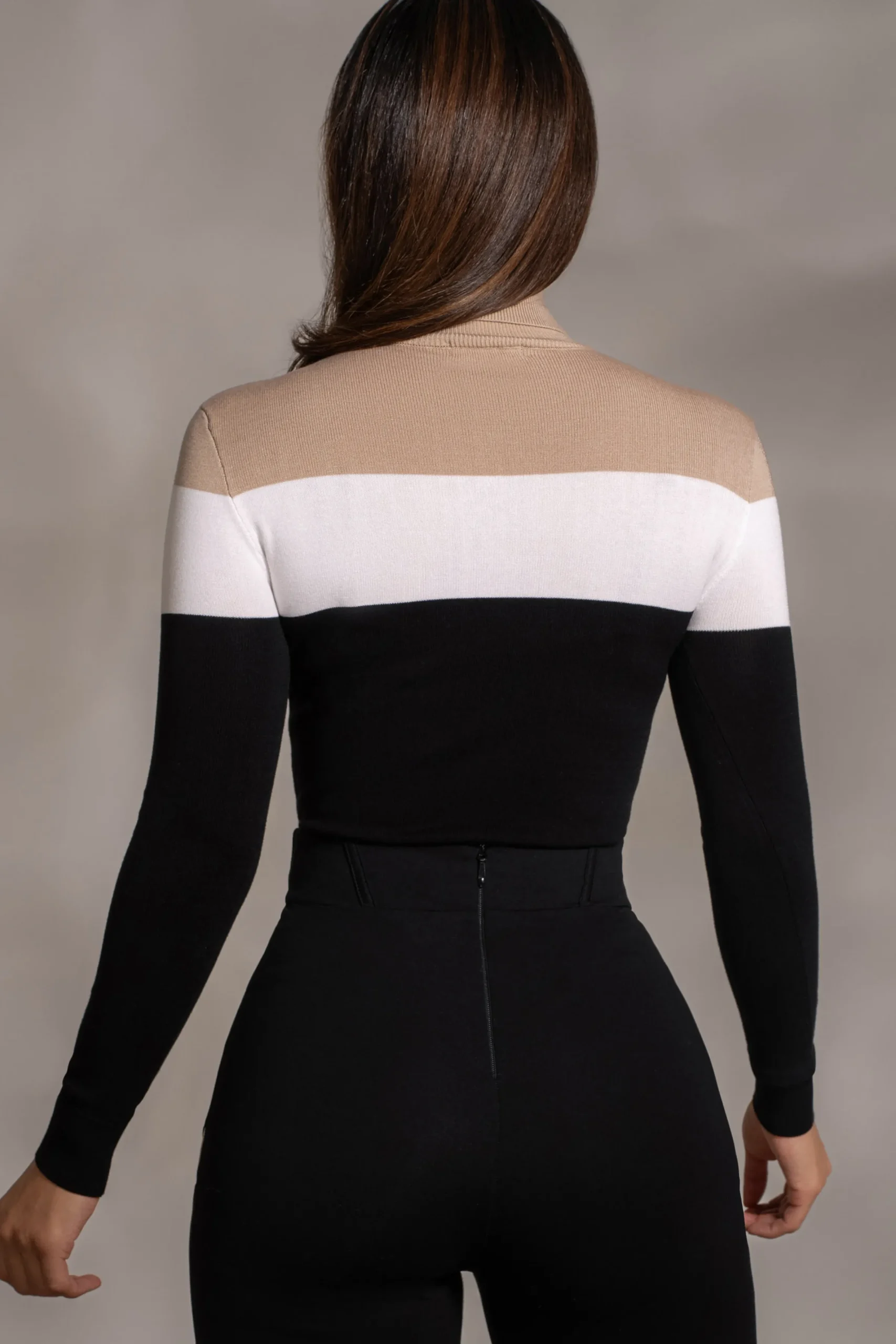 JLUXLABEL Beige Lifestyle Knit Bodysuit