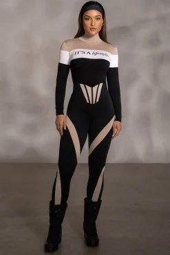 JLUXLABEL Beige Lifestyle Knit Bodysuit