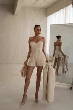 JLUXLABEL Beige Lila Bustier