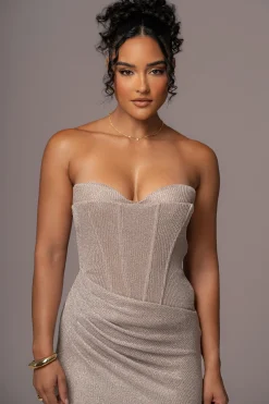 JLUXLABEL Beige Lush Life Maxi Dress