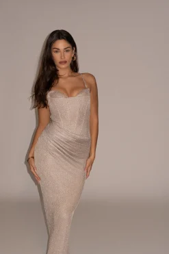 JLUXLABEL Beige Lush Life Maxi Dress