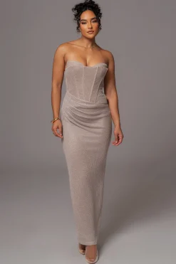 JLUXLABEL Beige Lush Life Maxi Dress