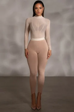 JLUXLABEL Beige Marlow Leggings