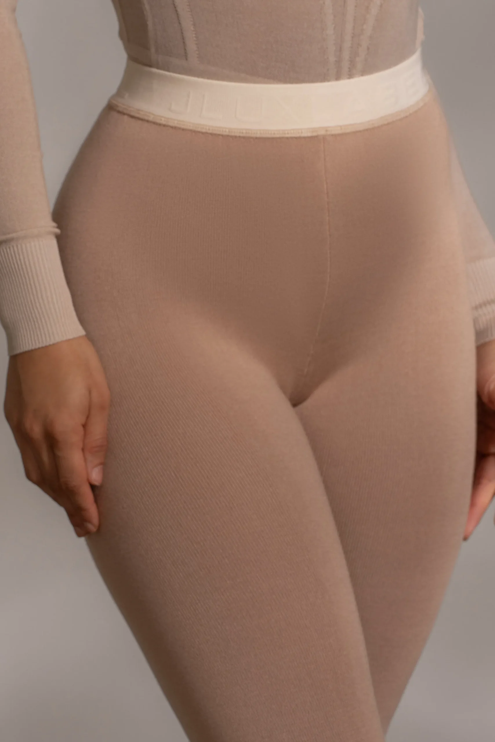 JLUXLABEL Beige Marlow Leggings
