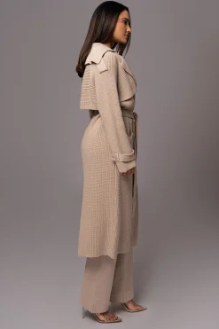 JLUXLABEL Beige Maxinne Knit Coat