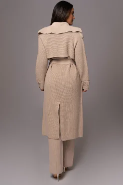 JLUXLABEL Beige Maxinne Knit Coat