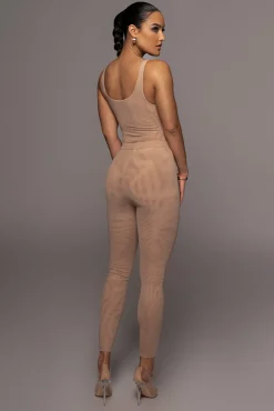JLUXLABEL Beige Mesh Essentials Tank Bodysuit Undergarment