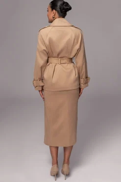 JLUXLABEL Beige Nightfall Suede Jacket