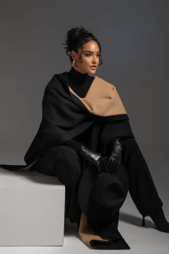 JLUXLABEL Beige Park City Reversible Shawl