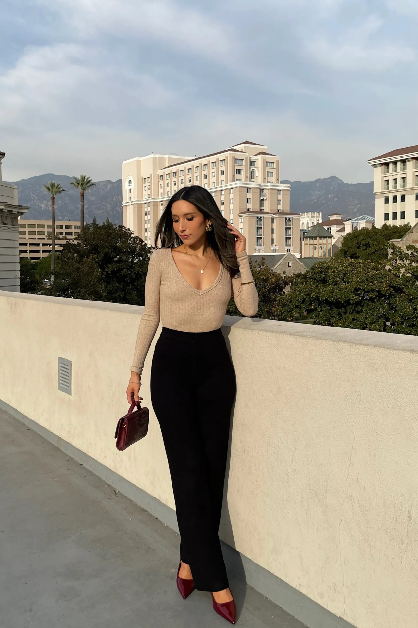 JLUXLABEL Beige Pegasus Chain Bodysuit