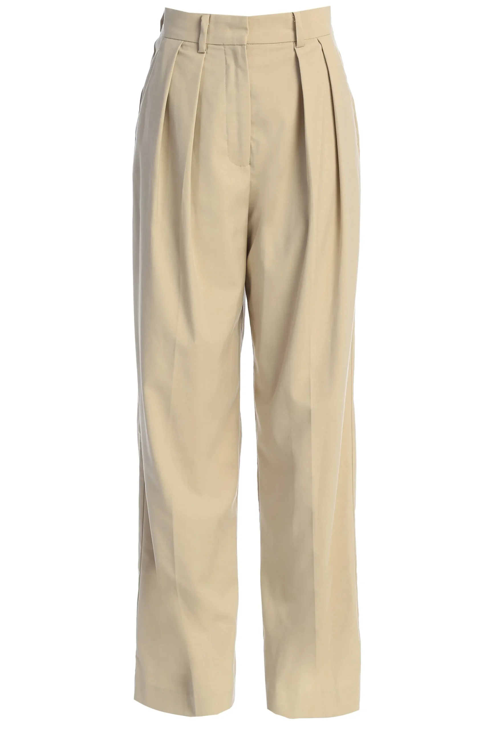 JLUXLABEL Beige Power Hour High Waist Trousers